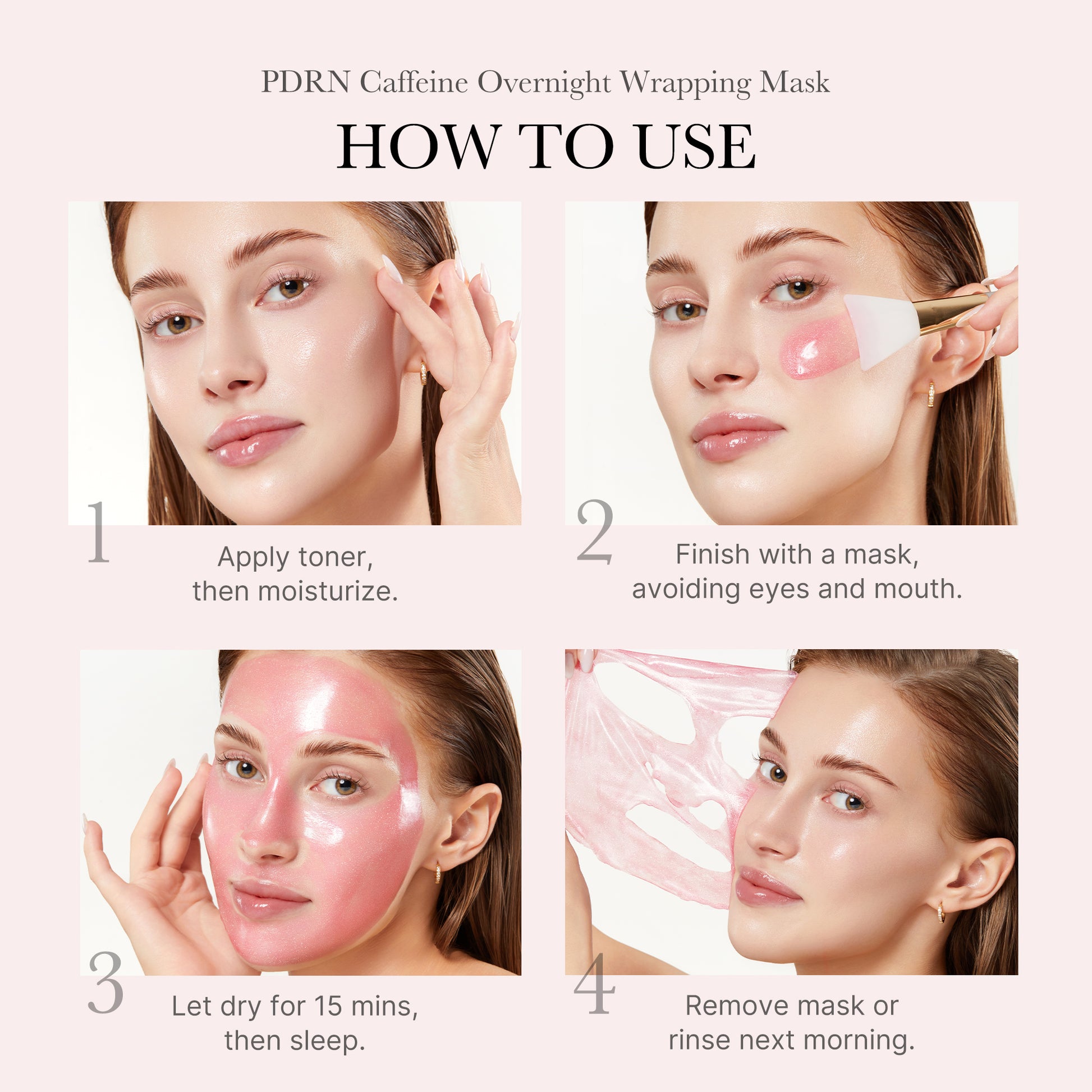 PDRN Pink Caffeine Overnight Wrapping Mask - Image 4